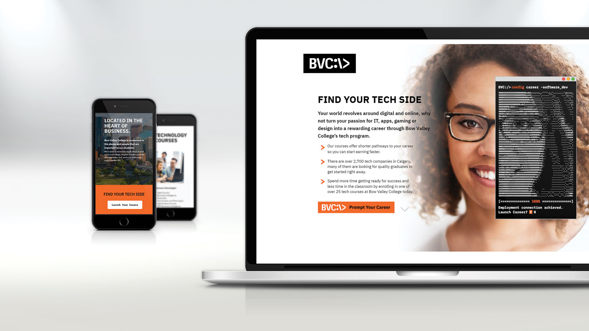 Bow Valley College - Find Your Tech Side Campaign Site